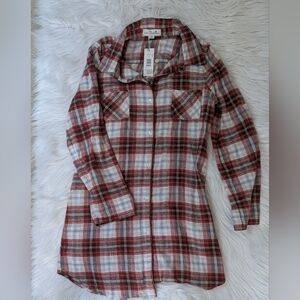 Simply Noelle Red and White Plaid Shirt